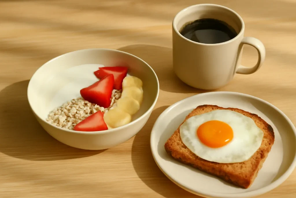 Desayuno rápido y saludable con ingredientes básicos